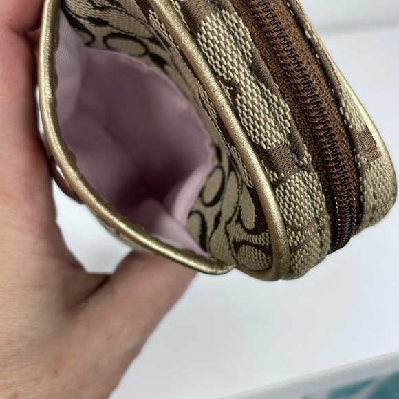 Coach Brown Mini Bag with Signature Pattern - Picture 6 of 8